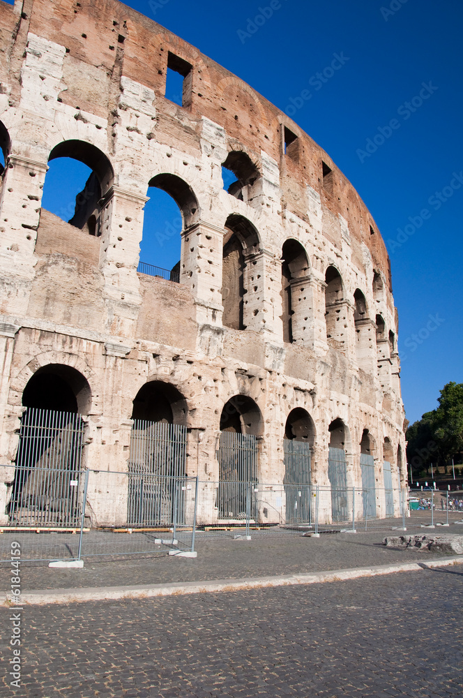 The Colosseum in Rome, Italy.