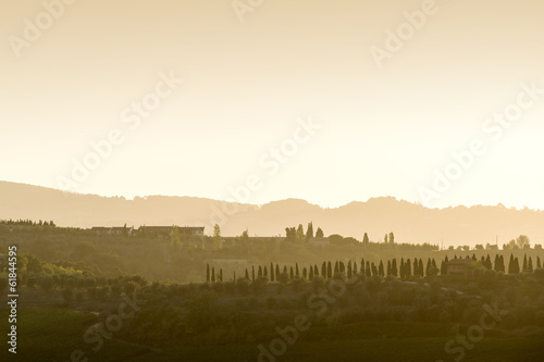 Tuscany Landscape at sunset