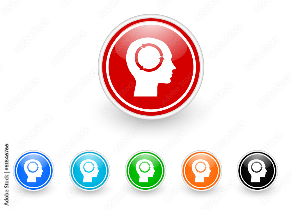 head icon vector set head icon vector set