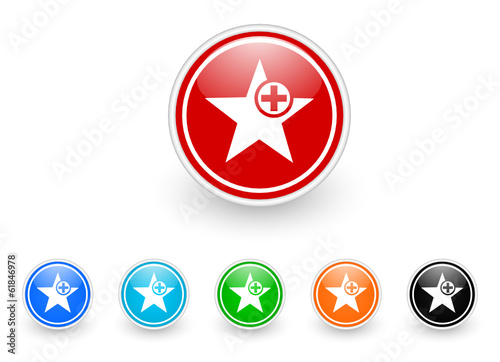 star icon vector set