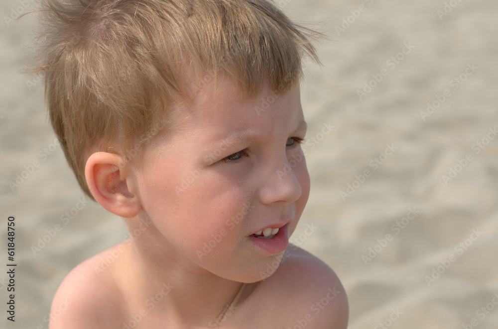 little boy looking forward