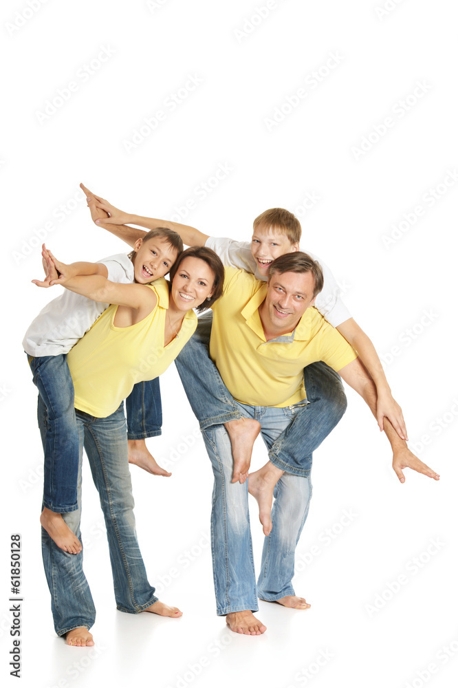 Fototapeta premium Portrait of a cheerful family