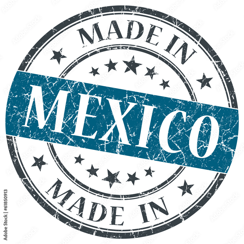 made in Mexico blue grunge round stamp isolated on white made in Mexico blue grunge round stamp isolated on white