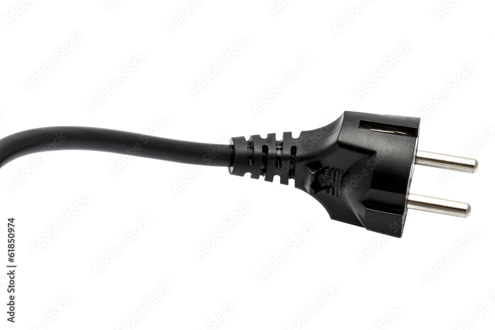 Electric power plug isolated on white Electric power plug isolated on white
