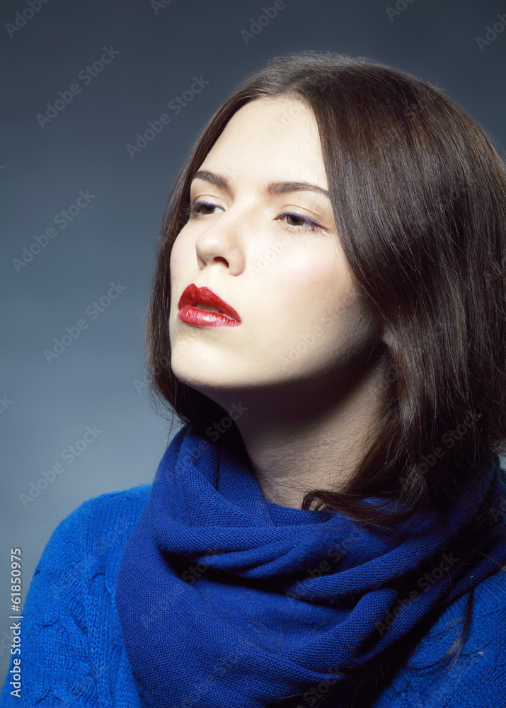 young brunette woman