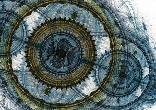 Steam punk abstract fractal background