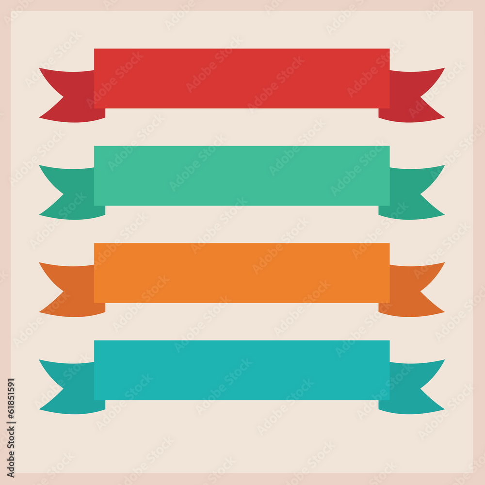 Set of ribbons. Vector illustration Set of ribbons. Vector illustration