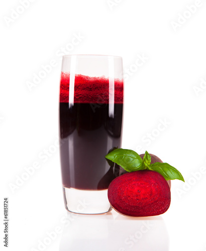 Beetroot juice,Healthy drink isolated on white background 