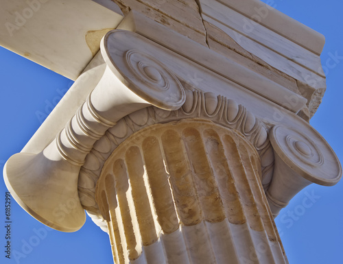 Vászonkép ancient greek  ionian order column detail