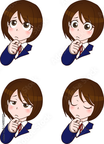 悩んでいる女子学生