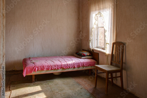 View to bedroom in abandoned house