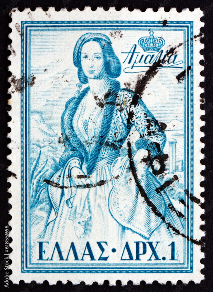 Postage stamp Greece 1956 Queen Amalia of Greece