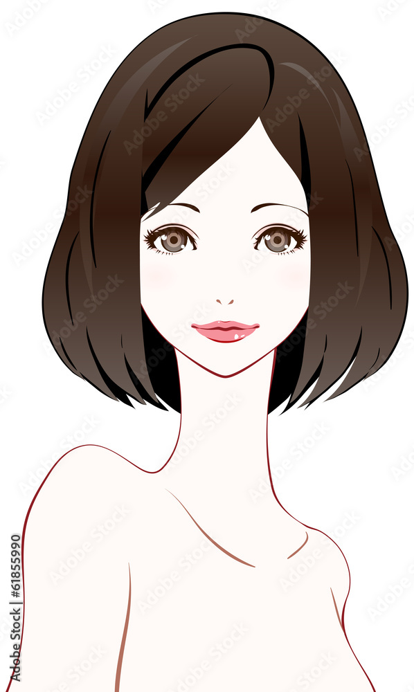 メイク　ボブカット