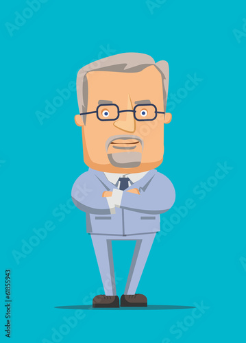 Business CEO guru manager organizer vector illustration