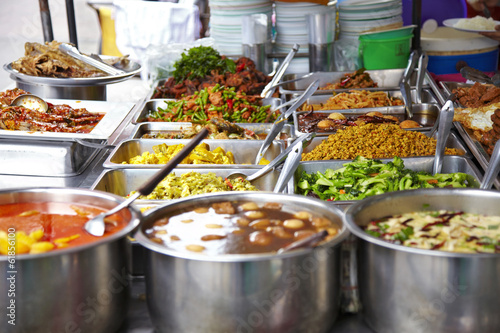 many thai food on table