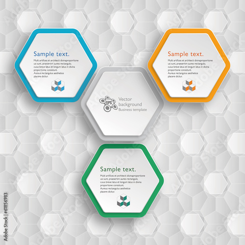 Infographics Vector Background Honeycomb Structure photo