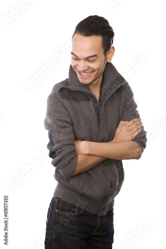 Young asian man smiling