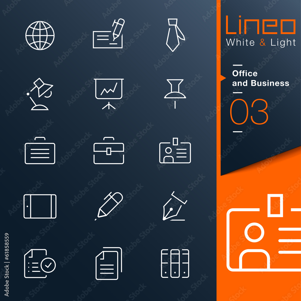 Lineo White & Light - Office and Business outline icons Lineo White & Light - Office and Business outline icons
