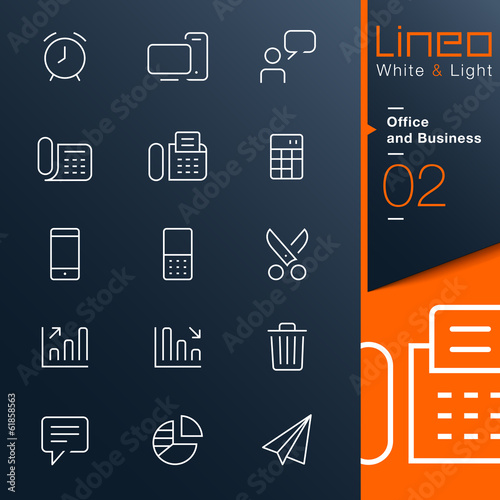 Lineo White & Light - Office and Business outline icons