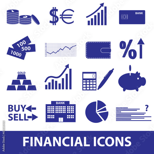 financial and money icons eps10
