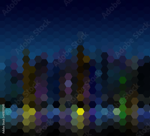 Night city abstract mosaic background © annbozhko