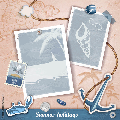 Summer scrapbooking photo album