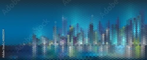 Night city abstract mosaic background