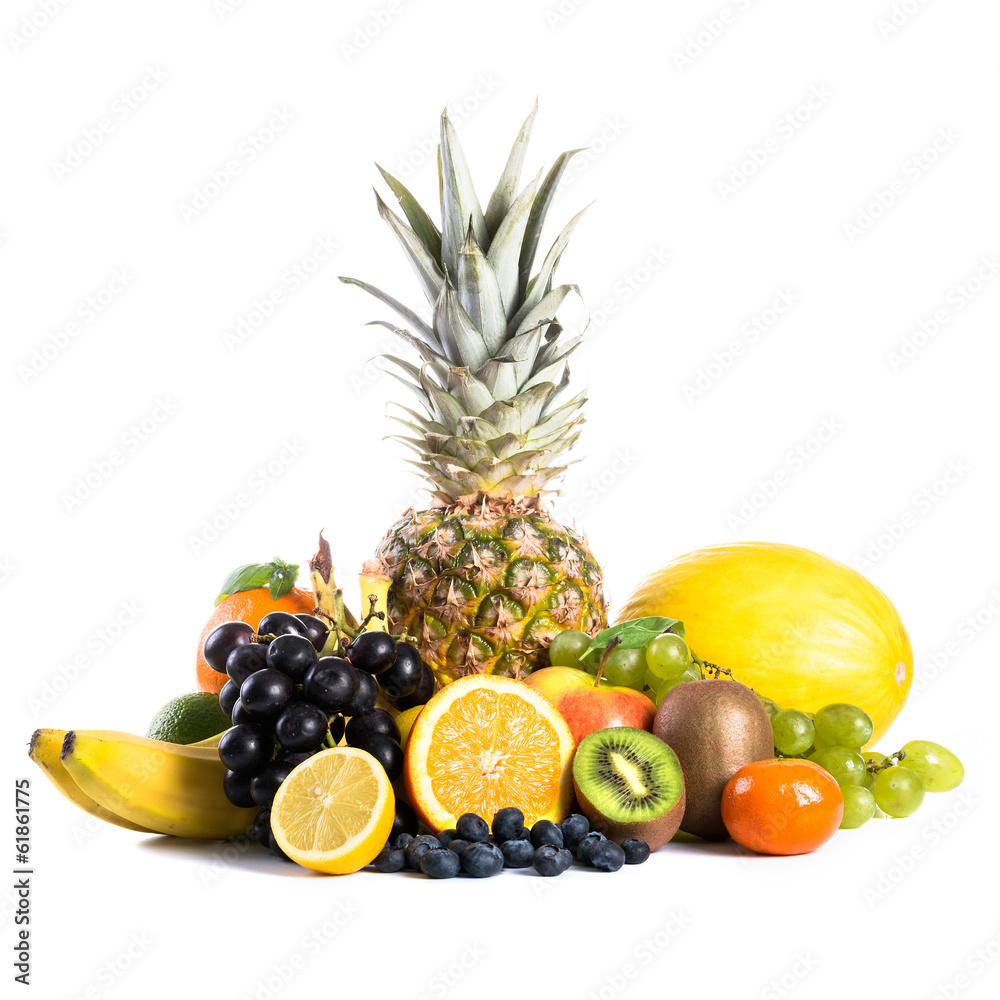 Assortment of exotic fruits