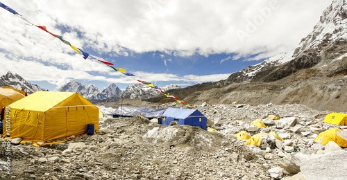 Everest Base Camp in cloudy day, Everest Region © MaciejBledowski