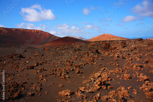 volcanic landscape  Timanfaya  Lanzarote