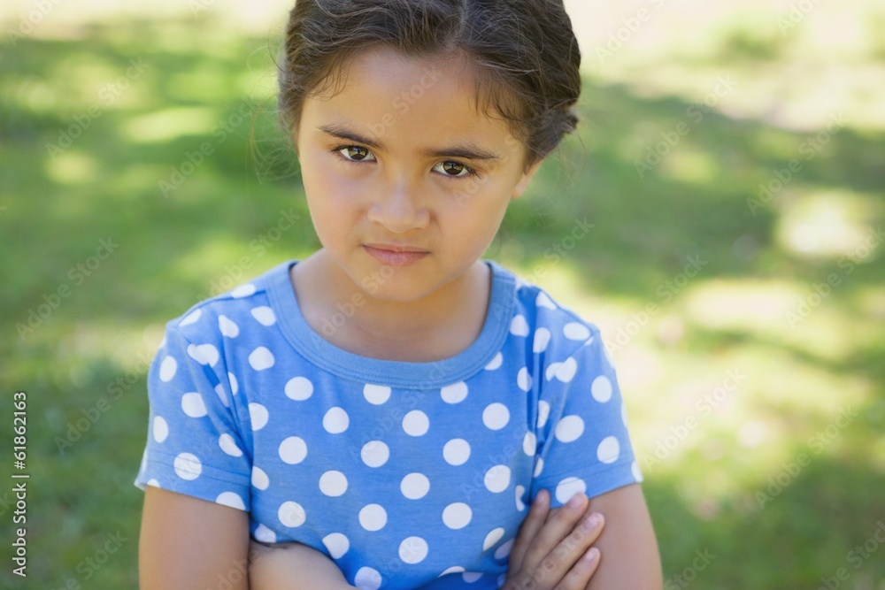 Close-up portrait of a girl at park Close-up portrait of a girl at park