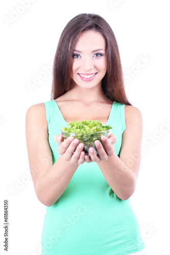 Beautiful girl with fresh s...