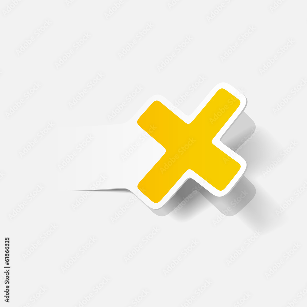 Fototapeta premium realistic design element: cross, no