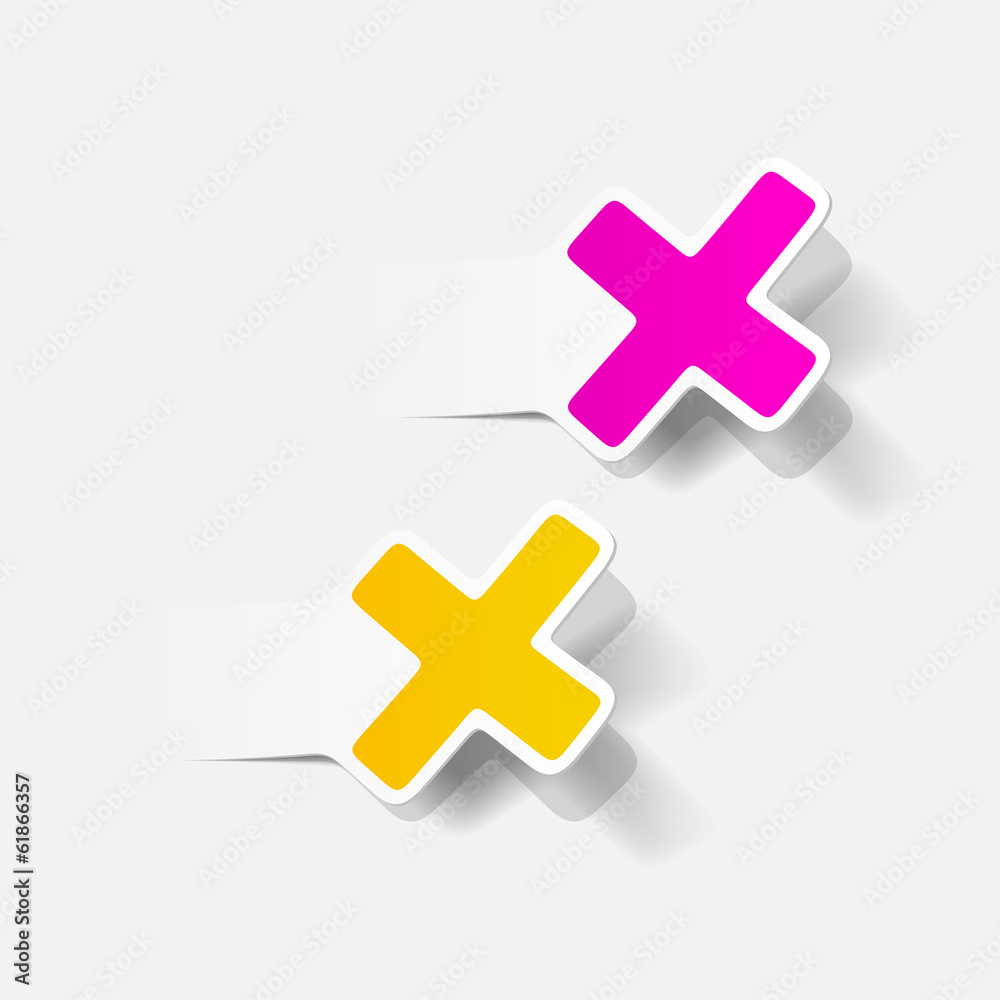 Fototapeta premium realistic design element: cross, no