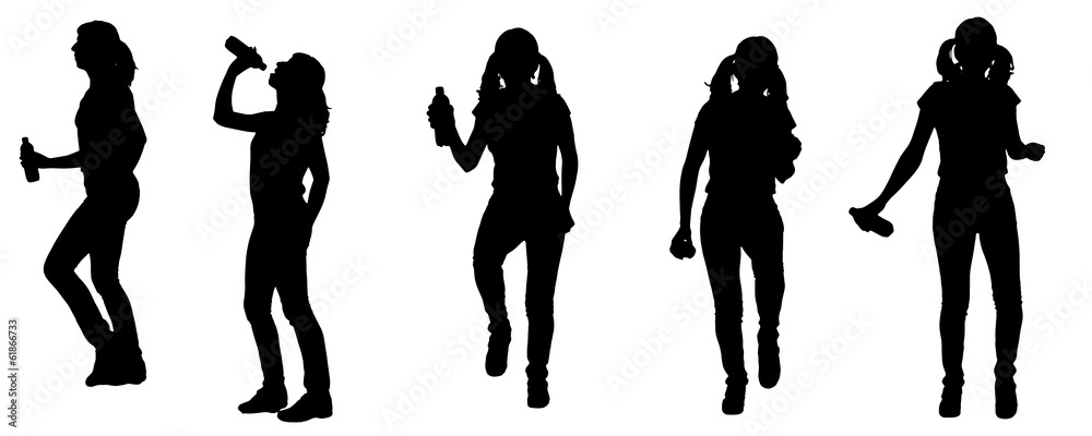 Vector silhouette of a woman. Vector silhouette of a woman.