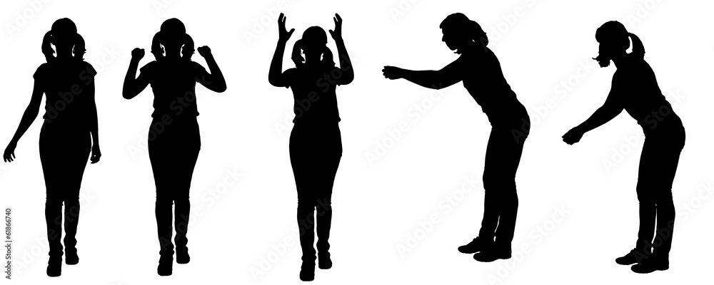 Vector silhouette of a woman. Vector silhouette of a woman.