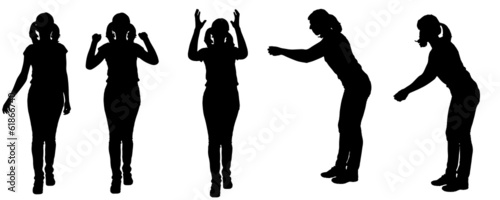 Vector silhouette of a woman.