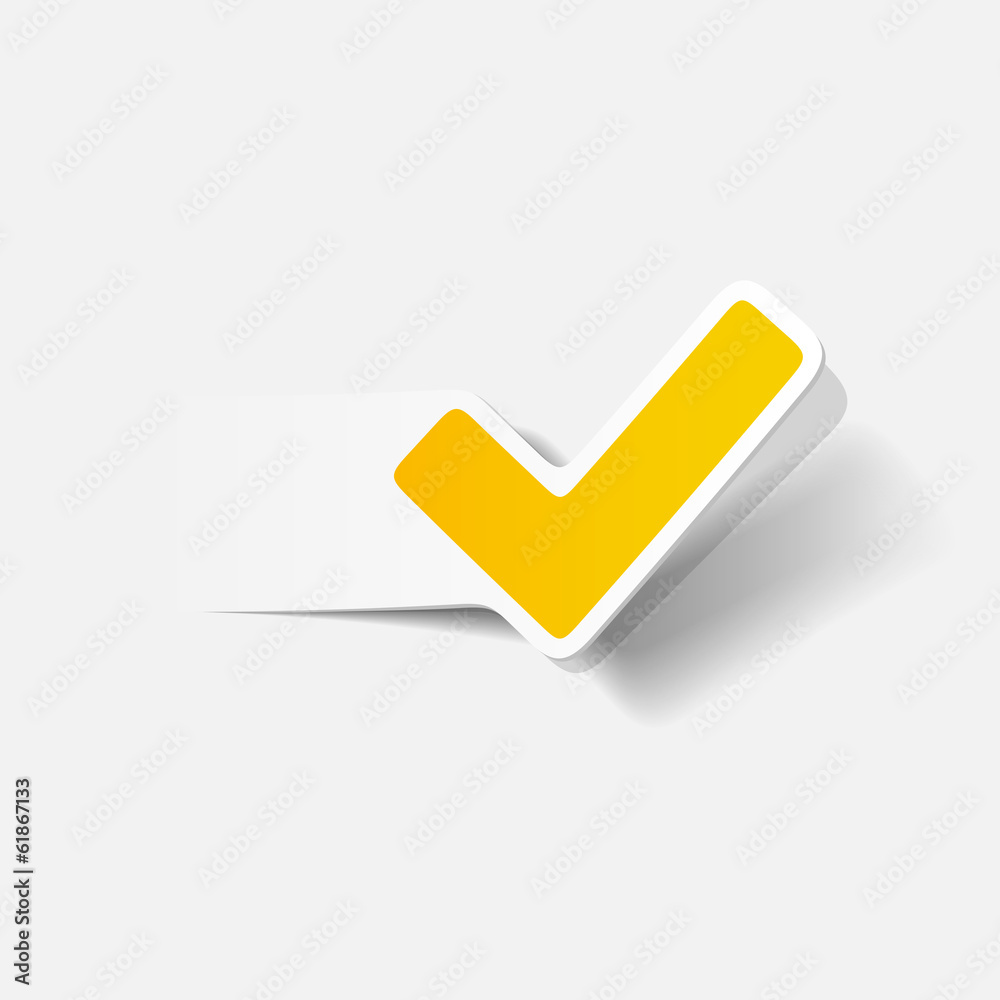realistic design element: tick, yes realistic design element: tick, yes