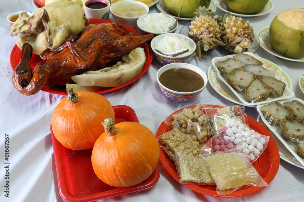 various food for Chinese New Year culture