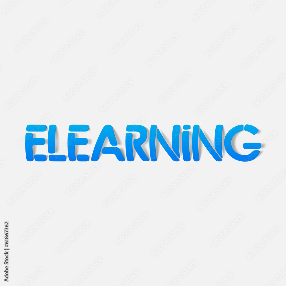 realistic design element: e-learning