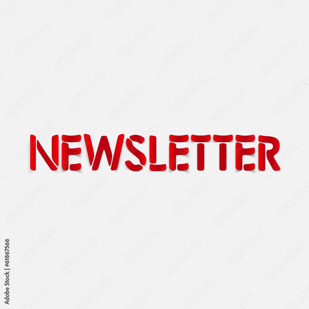 realistic design element: newsletter realistic design element: newsletter