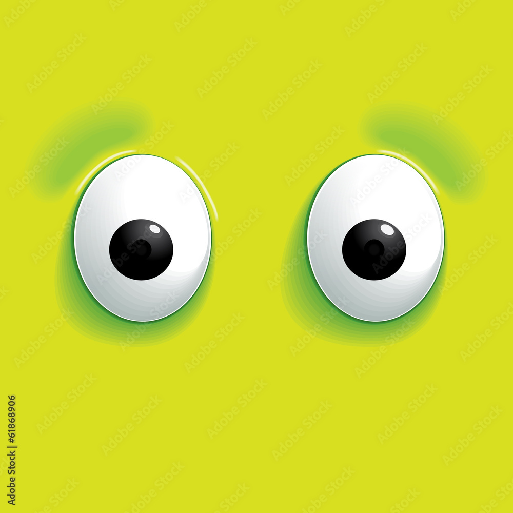Green Background with Eyes Green Background with Eyes