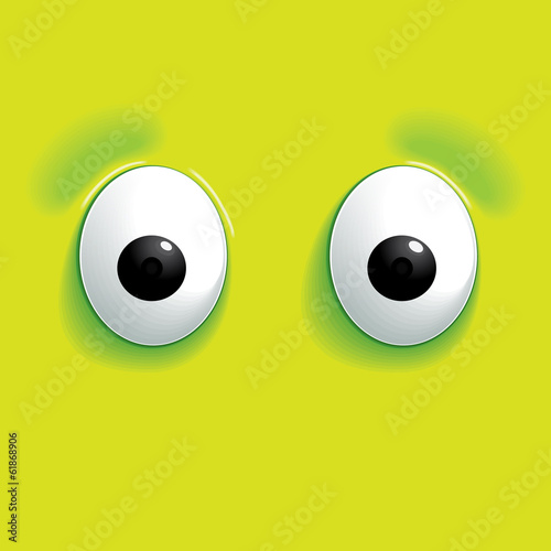 Green Background with Eyes