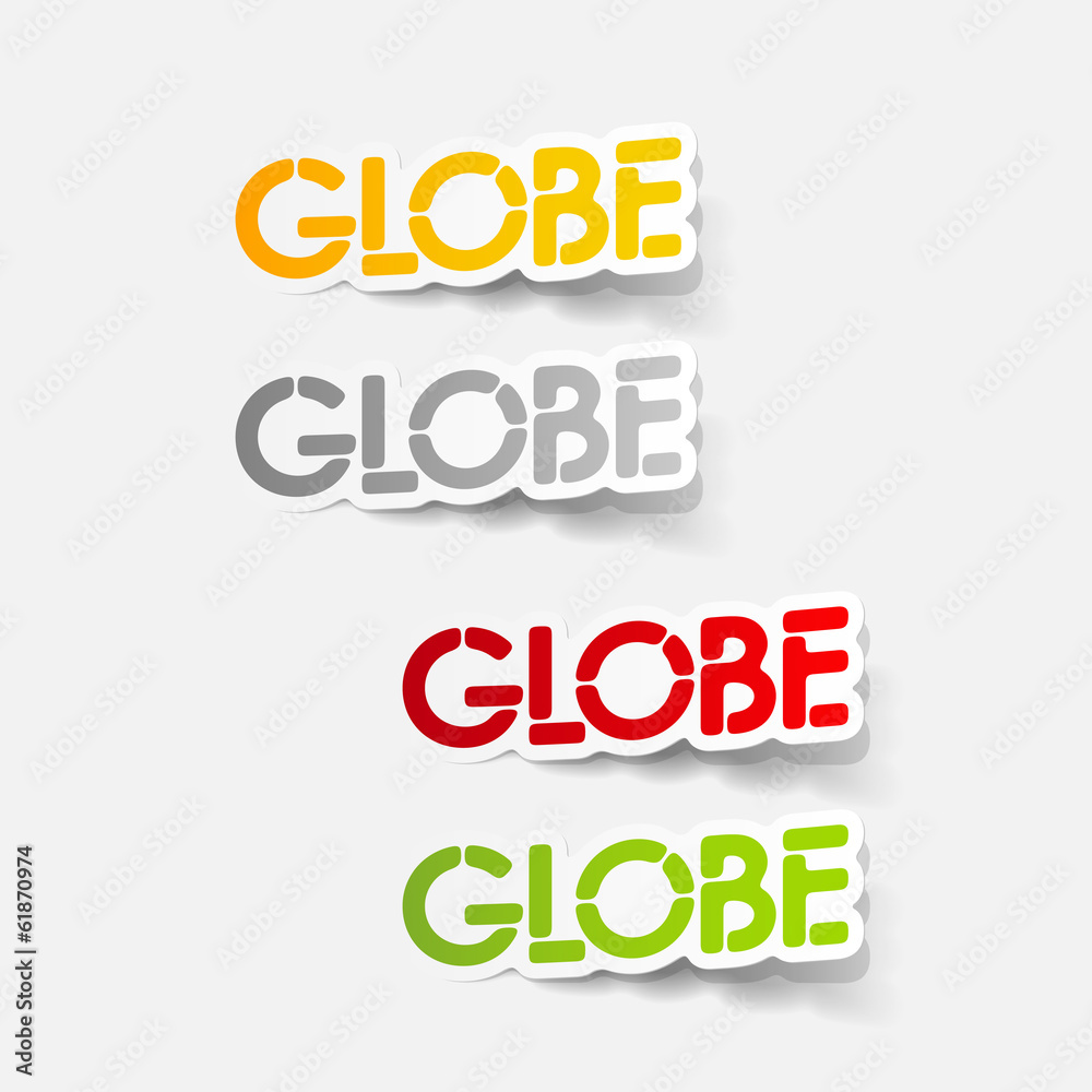 realistic design element: globe