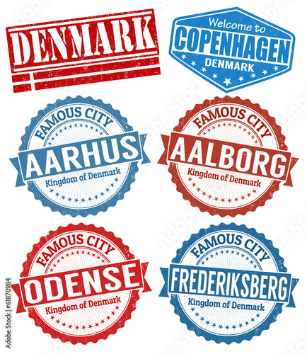 Denmark cities stamps