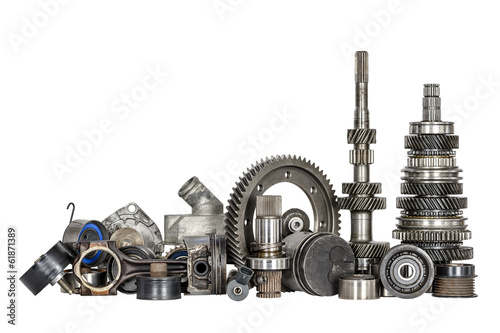 Set of various car parts