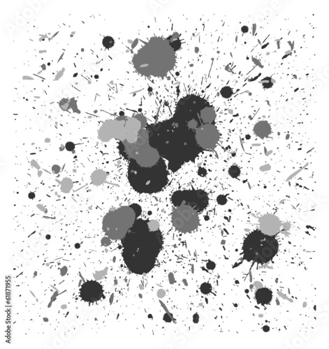 vector gray brush splatters
