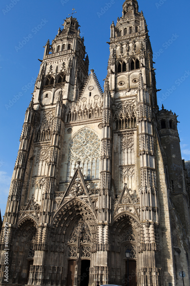 Obraz premium Gothic cathedral of Saint Gatien in Tours, Loire Valley
