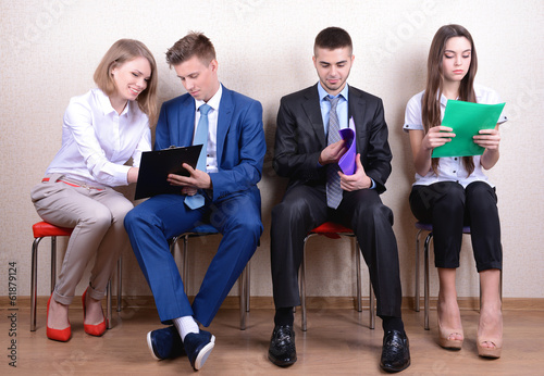 Business people waiting for...