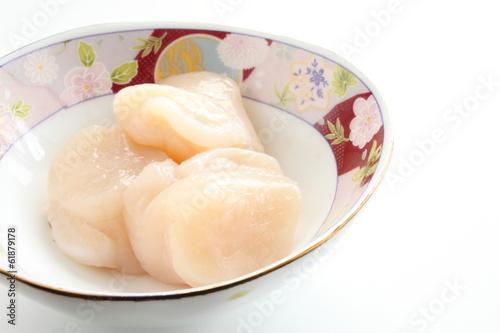 close up of Japnese cuisine, Hotate scallop Sashimi